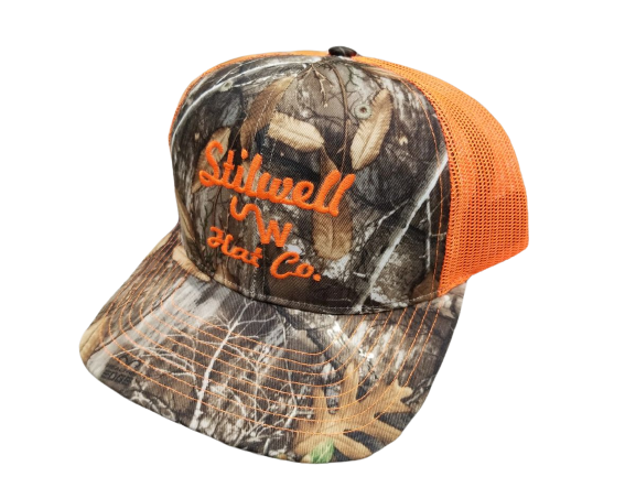 STILWELL HAT CO. "CAMO/NEON ORANGE"