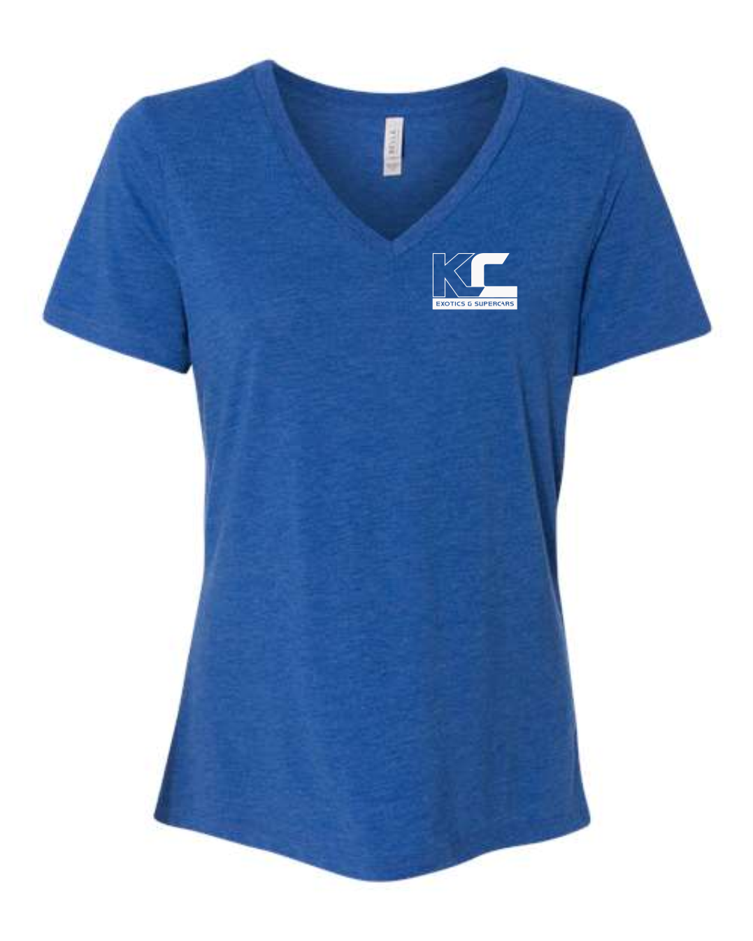 KCE BRANSON | True Royal Women's Relaxed Triblend Short Sleeve V-Neck Tee - 6415