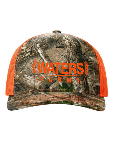 WATERS FARMS EMBROIDERED CAMO/NEON ORANGE