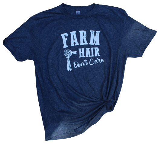 GRAPHIC T "FARM HAIR DON'T CARE"