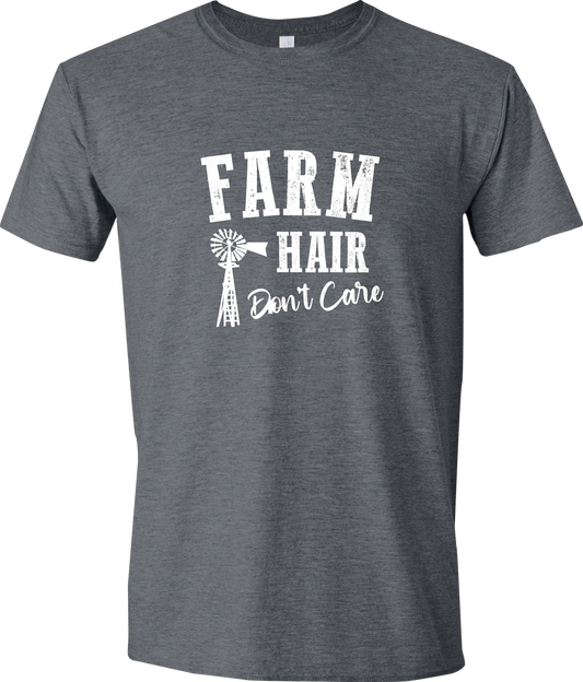 GRAPHIC T "FARM HAIR DON'T CARE"